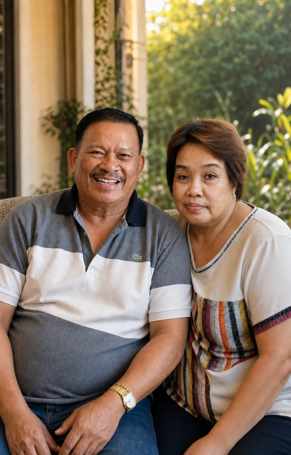 Reynaldo and Sylvia Gealon together in a family portrait
